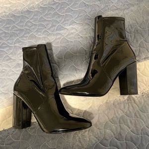Aldo. Black Patent Leather Boots